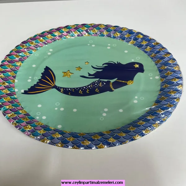 Deniz Kızı Temalı Karton Tabak